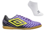 Chuteira Futsal Umbro Fifty V + Meias - Adulto ROXO/PRETO