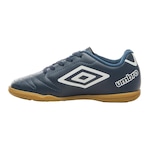 Chuteira Futsal Umbro Indoor Class 2.2 - Júnior AZUL ESC/CINZA