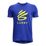 Camiseta Under Armour Curry Lightning Logo - Infantil AZUL