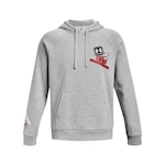 Blusão de Moletom Under Armour Hoddie Rival Fleece Graphic - Masculino CINZA