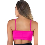 Top Fitness Mvb Modas Cropped Academia Franzido Suplex - Feminino ROSA