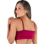 Top Fitness Mvb Modas Cropped Academia Franzido Suplex - Feminino VINHO