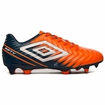 Chuteira Campo Umbro Fifty V - Adulto LARANJA/AZUL ESC