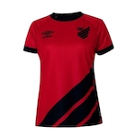 Camisa Feminina Athletico Paranaense Oficial I 2023 - Torcedora Vermelho/Preto