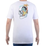 Camiseta Hurley Skull Night - Masculina BRANCO