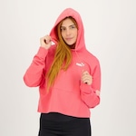 Blusão de Moletom com Capuz Puma Cropped Colorblock Summer - Feminino ROSA