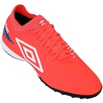 Chuteira Society Umbro Adamant Premier - Adulto LARANJA/AZUL ESC