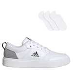 Tênis adidas Park St + 3 Pares de Meias - Masculino BRANCO/CINZA