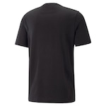 Camiseta Puma Ess+ 2 Logo - Masculina PRETO/LARANJA