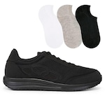 Tênis Olympikus Poseidon + 3 Pares de Meias Color Sports - Adulto PRETO