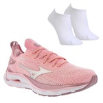 Tênis Mizuno Wave Mirai 5 - Feminino + 1 Par de Meias ROSA