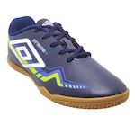 Chuteira Futsal Umbro Prisma+ - Adulto Azul Esc/Amarelo