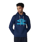 Blusão de Moletom Umbro Diamond Duo com Capuz - Masculino AZUL ESCURO