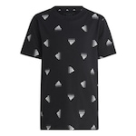 Camiseta adidas Essentials Brand Love - Infantil PRETO/BRANCO