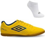 Kit Chuteira Futsal Umbro Neo Striker + Meias - Adulto AMARELO