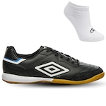 Chuteira Futsal Umbro Speciali Classic + Meia - Adulto PRETO/AZUL