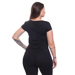 Kit Camisetas Dellas Fit Manga Curta Dry Fit Academia Treino - 2 Unidades - Feminina PRETO