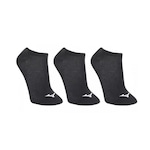 Kit de Meias Invisivel Mizuno - 3 Pares - Adulto PRETO/BRANCO