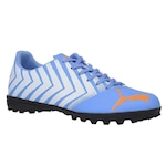 Chuteira Society Puma Tacto II - Adulto AZUL CLA/LARANJA