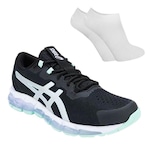 Tênis Asics Gel-Quantum 360 - Feminino + 1 Par de Meias PRETO/VERDE