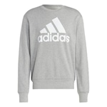 Blusão de Moletom adidas Essentials Big Logo - Masculino CINZA CLA/BRANCO