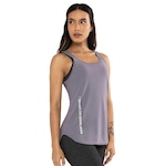 Camiseta Regata Alto Giro Skin Fit Inspiracional - Feminina CINZA