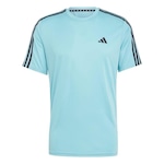 Camiseta adidas Essentials 3 Listras - Masculina VERDE/PRETO