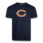 Camiseta New Era Chicago Bears Logo Time Nfl - Masculina AZUL ESCURO