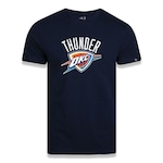 Camiseta New Era Oklahoma City Thunder Basic Logo Nba - Masculina AZUL ESCURO