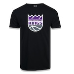 Camiseta New Era Sacramento Kings Basic Logo Nba - Masculina PRETO