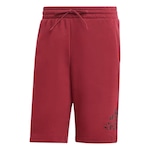 Shorts de Moletinho adidas Essentials - Masculino VERMELHO