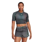 Blusa Cropped adidas Brand Love - Feminina PRETO/VERDE