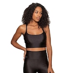 Top Fitness com Bojo Run More Shine - Feminino PRETO