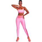 Calça Legging Caju Brasil Identidade Glossy - Feminina ROSA