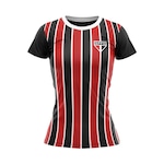 Camiseta do São Paulo 21 Change Braziline - Feminina PRETO/VERMELHO