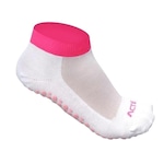 Meia Acte Sports para Pilates F3-Br - Feminina BRANCO/ROSA