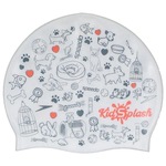 Touca de Natação Speedo Kidsplash Jr Cap - Infantil BRANCO/PRETO