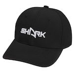 Boné Aba Curva Shark Beach Tênnis - Strapback - Adulto PRETO/BRANCO