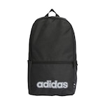 Mochila adidas Clássica Linear Day - 20 Litros PRETO/BRANCO