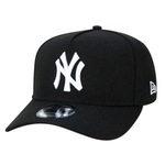 Boné Aba Curva New Era 940 Aba Curva MLB New York Yankees Mbi22 - Snapback - Adulto PRETO/BRANCO