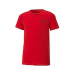 Camiseta Puma Active Tee - Infantil Vermelho/Preto