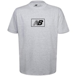 Camiseta New Balance Essentials Logo - Masculina CINZA/PRETO