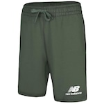 Bermuda New Balance Essentials Basic - Masculina VERDE/BRANCO