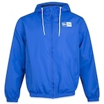 Jaqueta Corta Vento com Capuz New Era Windbreaker Branded Logo Box - Masculina AZUL