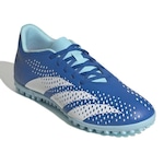 Chuteira Society adidas Predator Accuracy 4 - Adulto AZUL/BRANCO