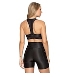 Top com Bojo Run More Cetim - Feminino PRETO