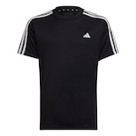 Camiseta adidas Train Essential 3-Stripes - Infantil PRETO/BRANCO