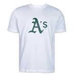 Camiseta New Era MLB Oakland Athletics Back School - Masculina Off White