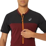 Camiseta Asics Fujitrail Zíper - Masculina VINHO