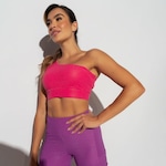 Top Fitness com Bojo Honey Be Assimétrico Skin Tp1573 - Feminino ROXO